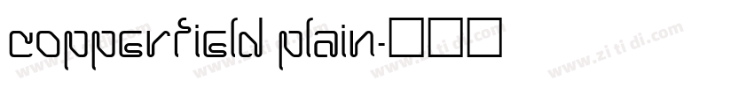 Copperfield Plain字体转换